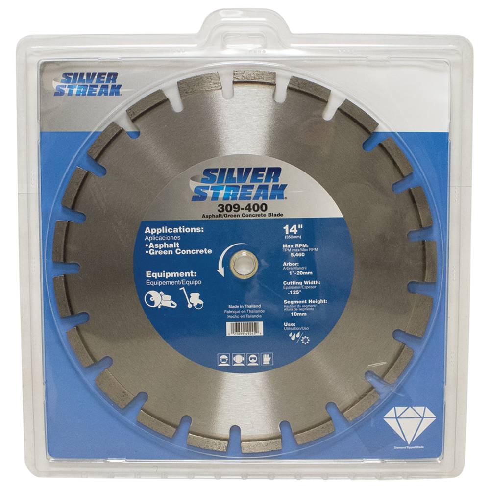 Stens® Silver Streak Asphalt/Green Concrete Blade (309-400)