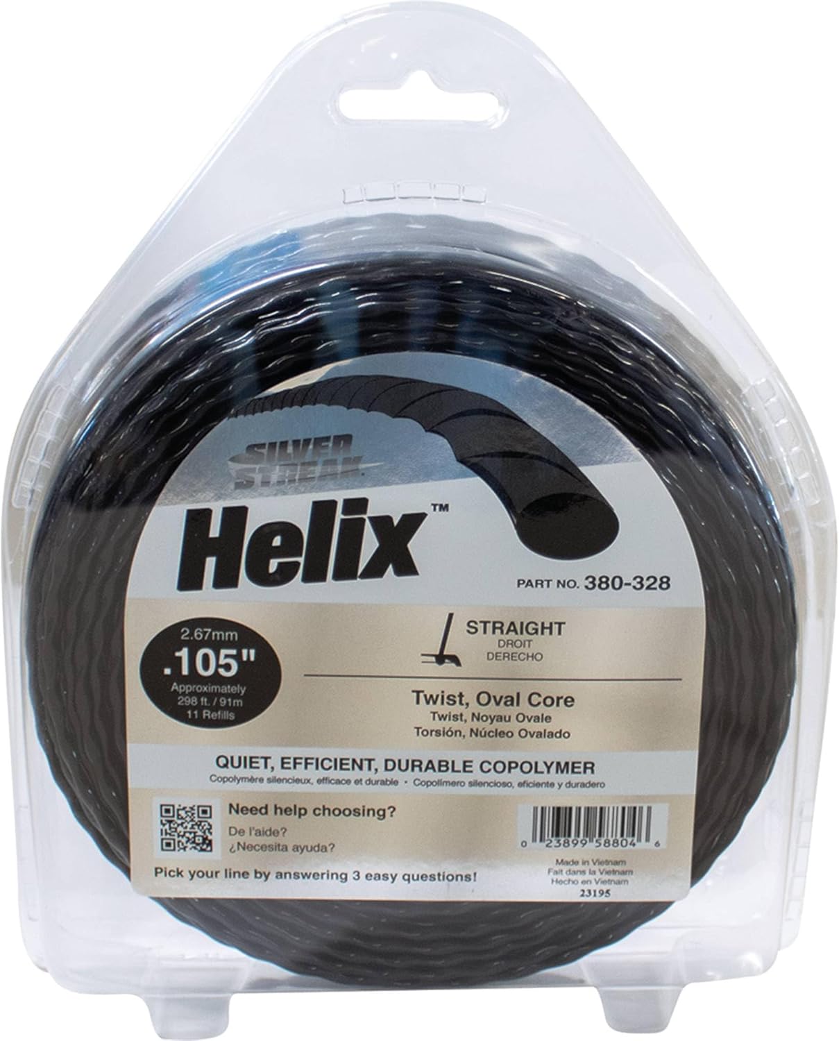 STENS® 380-325 HELIX TRIMMER LINE 97' - 0.155" DIAMETER, TWIST SHAPE, 1LB