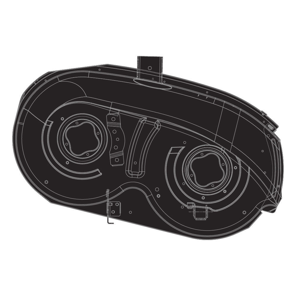 Cub Cadet® 38" Deck Shell without Wheel Bracket (Red Metallic) (983-04263-0650)