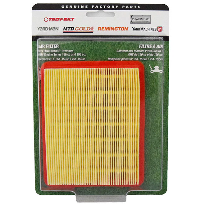 MTD® Paper Air Filter for Mowers Powermore 751-15245 (490-200-N065)