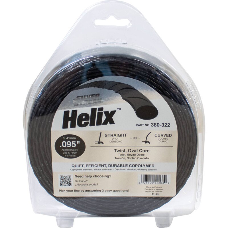 STENS® 380-322 SILVER STREAK HELIX TRIMMER LINE .095 1 LB. DONUT