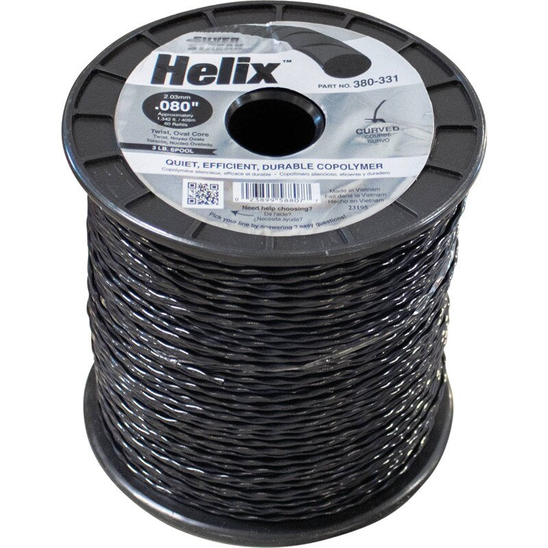 STENS® 380-331 SILVER STREAK HELIX TRIMMER LINE .080 3 LB. SPOOL