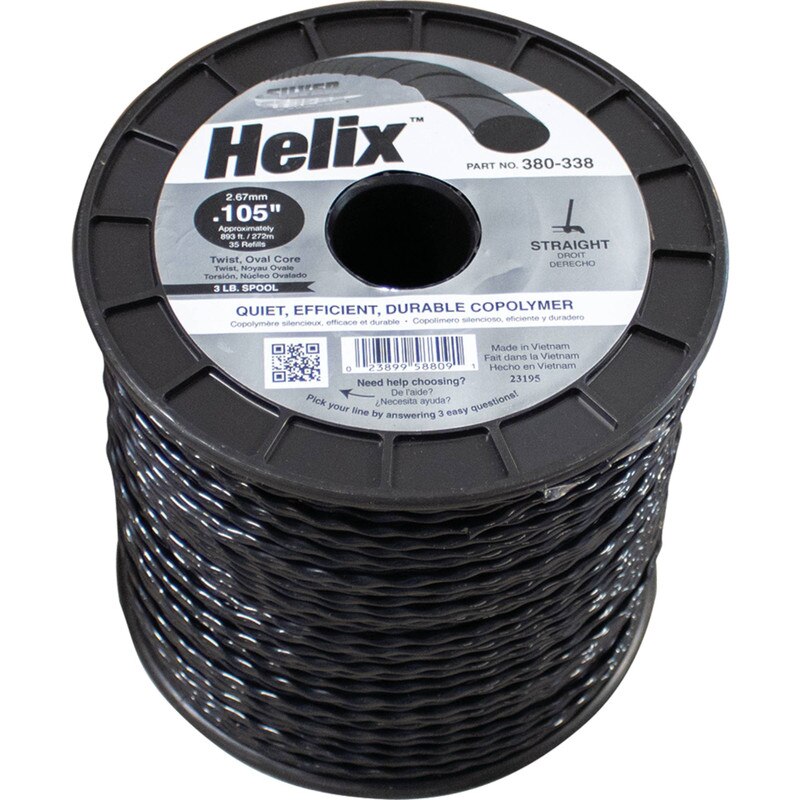 STENS® 380-338 SILVER STREAK HELIX TRIMMER LINE .105 3 LB. SPOOL
