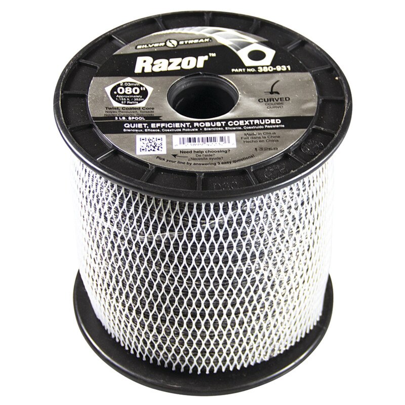 STENS® 380-931 SILVER STREAK RAZOR TRIMMER LINE .080 3 LB. SPOOL