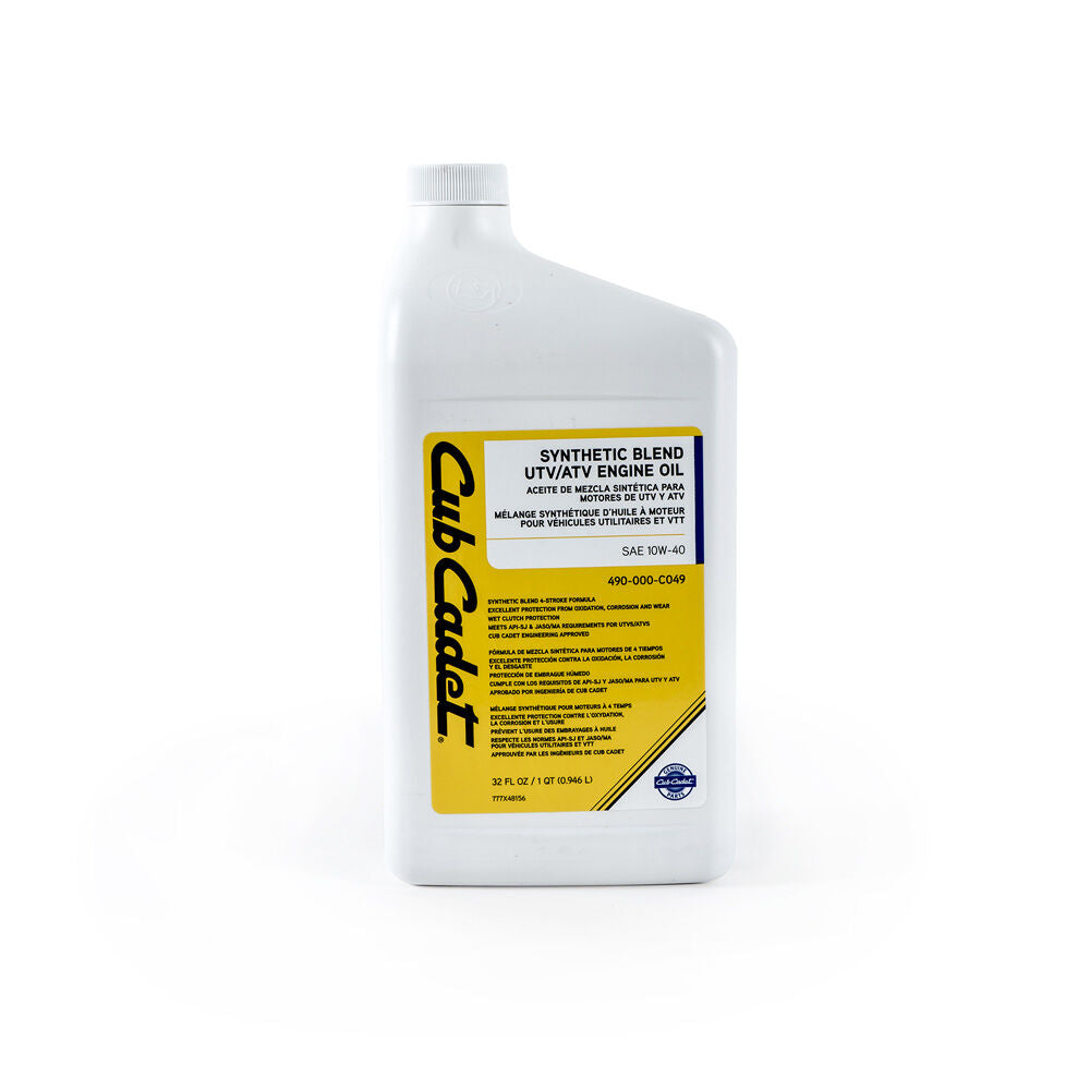 Cub Cadet® SAE 10W-40 ATV/UV Engine Oil - 32 oz (490-000-C049)