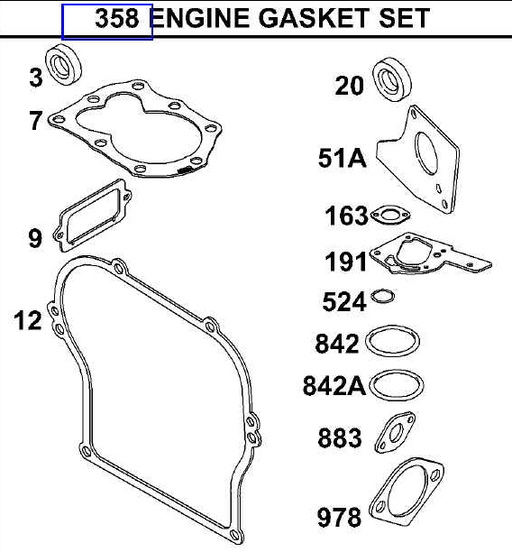 Briggs & Stratton® Engine Gasket Set 297615 (495603)